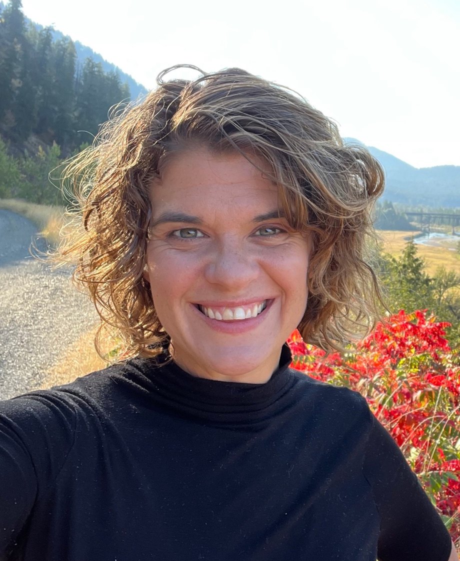 Katherine Praski outdoors near Christina Lake